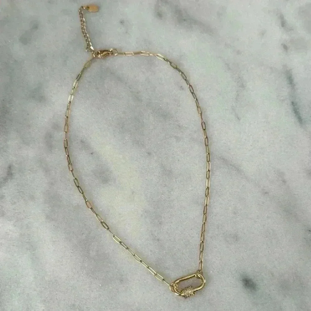 Gold Chain Crystal Horse Bit Chunky Necklace 

Brand New - Picture 2 of 5